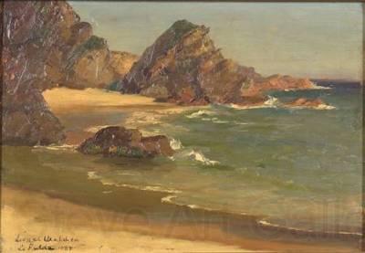 Lionel Walden Rocky Shore France oil painting art